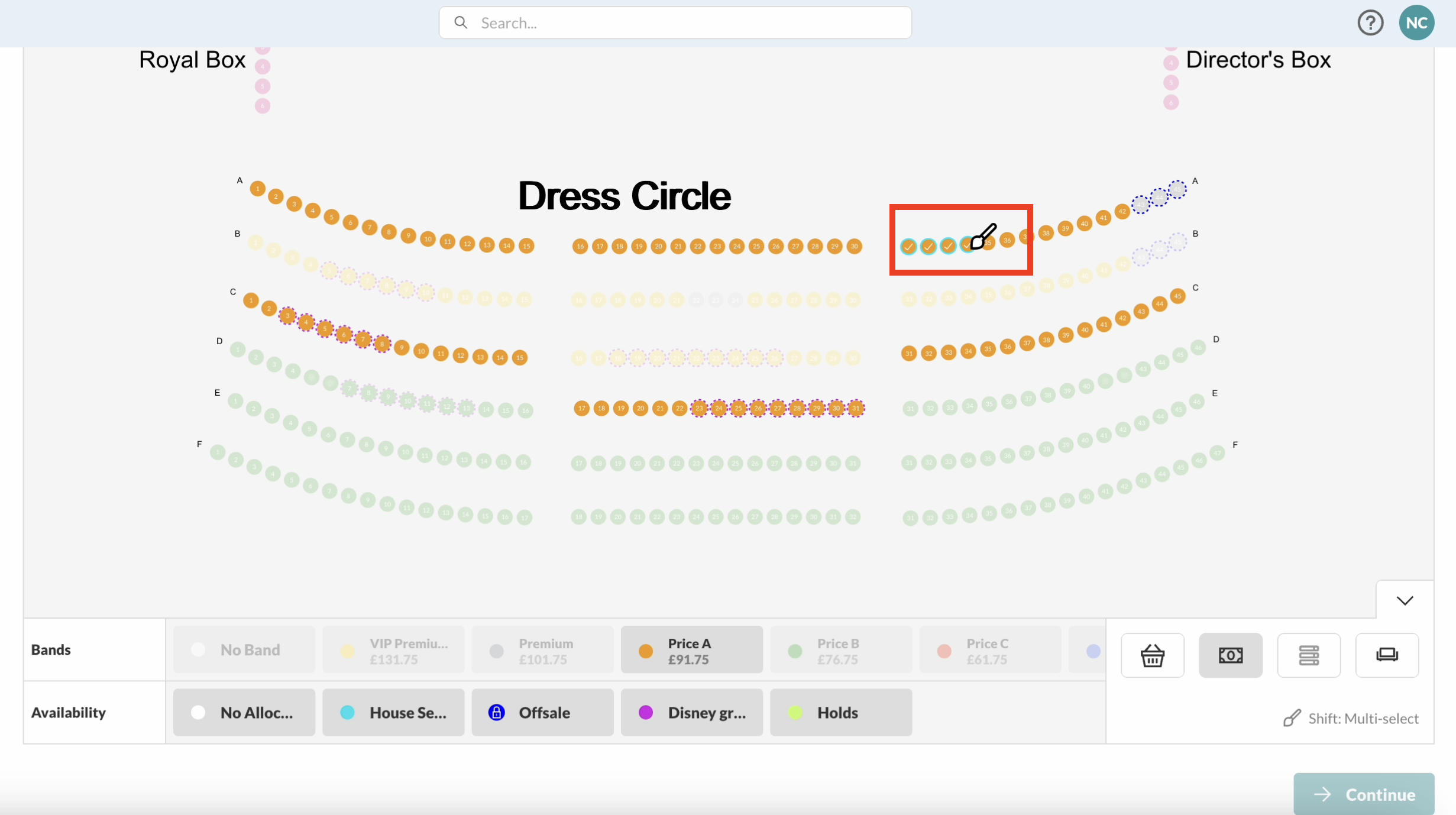 Paintbrush rebanding selecting seats.png